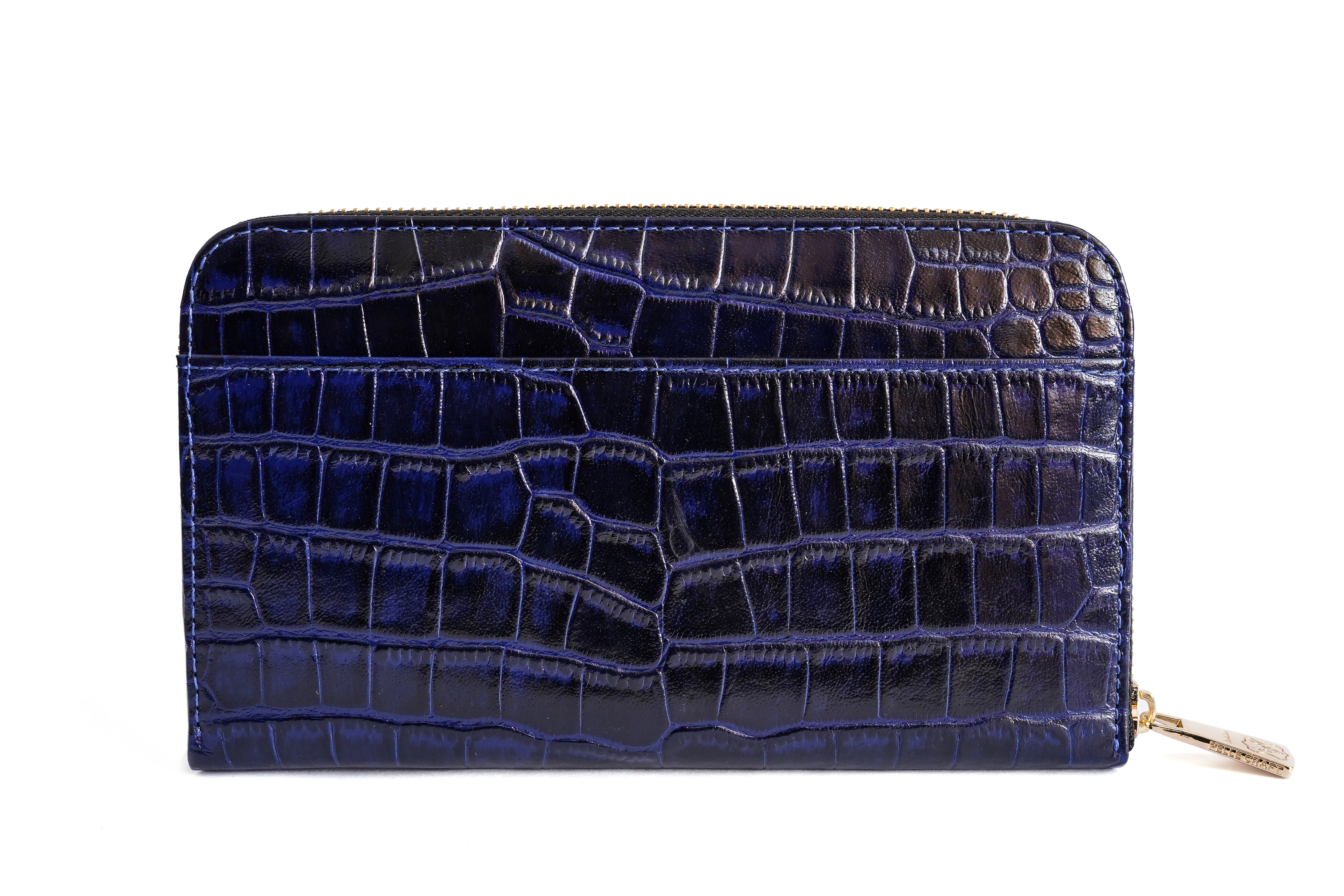 CLUTCH WALLET CROC BLACK