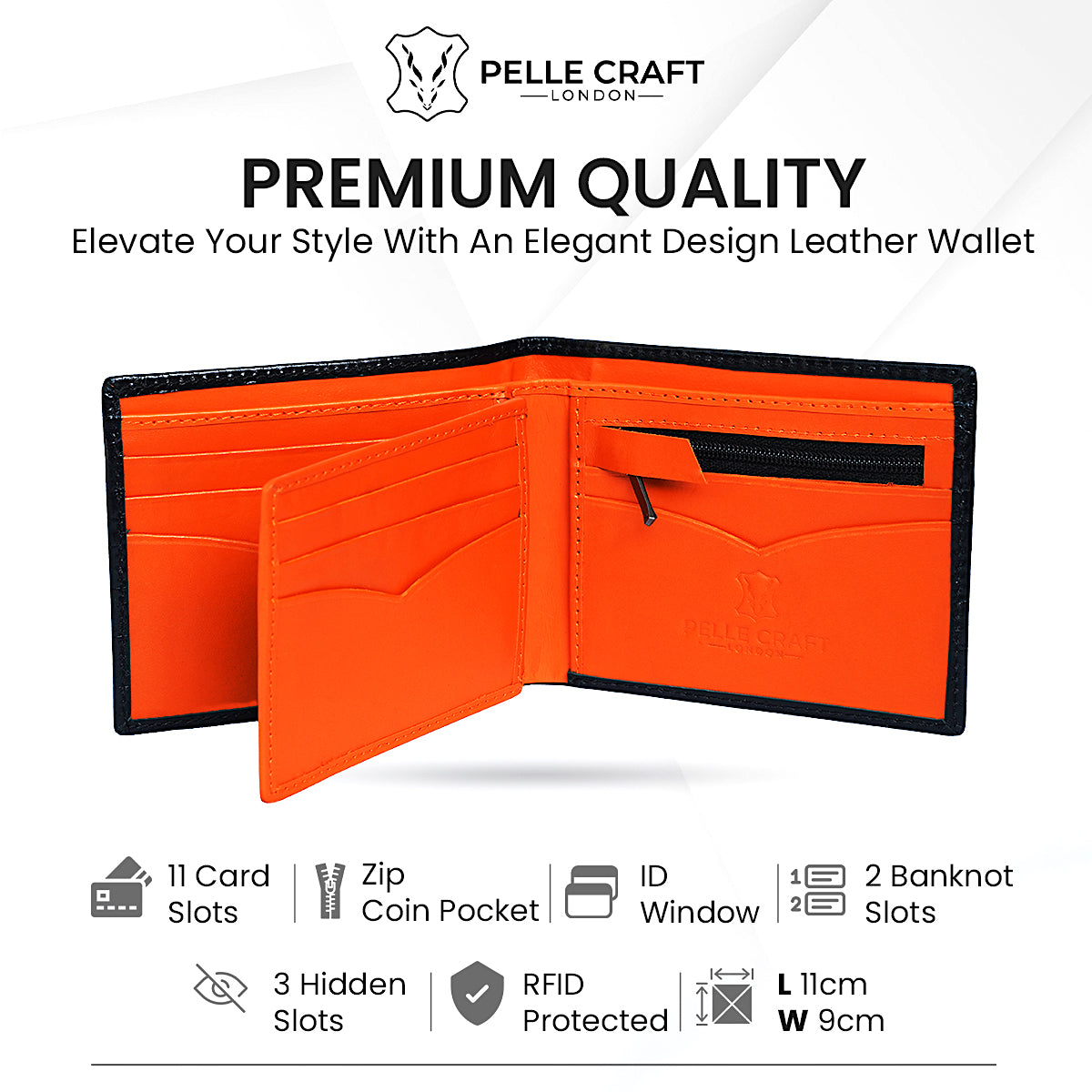 11 Card BillFold Wallet Croc Mocha