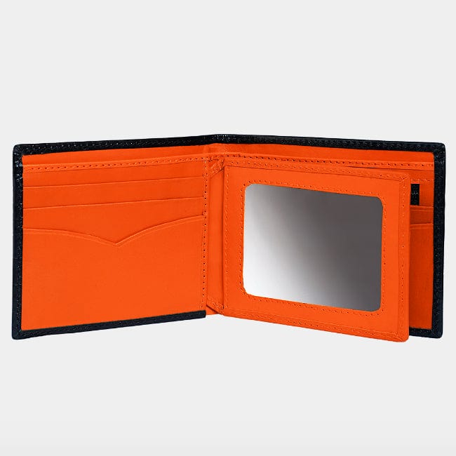 11 Card BillFold Wallet Croc Black/Orange