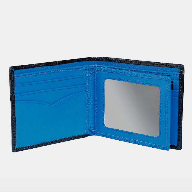 11 Card BillFold Wallet Croc Black/Blue