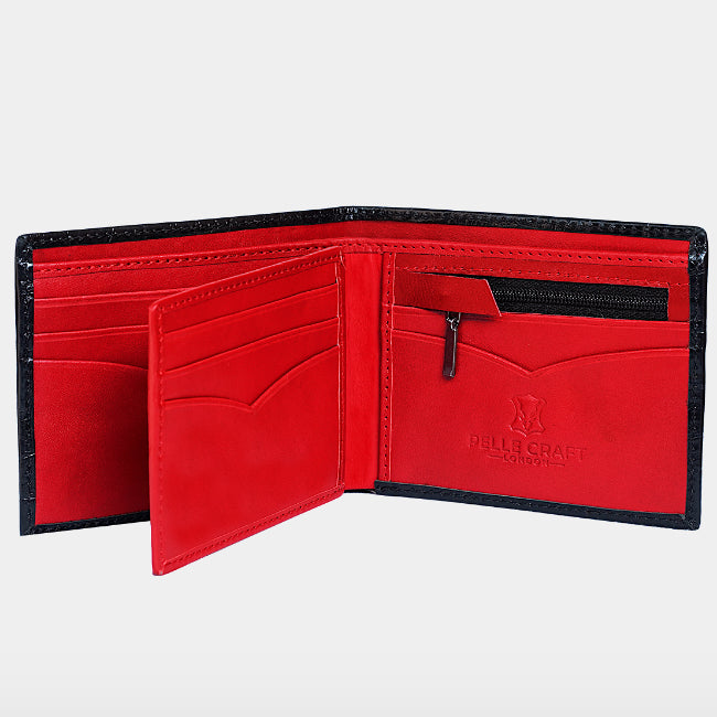 11 Card BillFold Wallet Croc Black/Orange