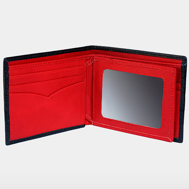 11 Card BillFold Wallet Croc Black/Orange