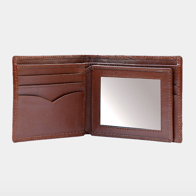 11 Card BillFold Wallet Croc Black/Orange