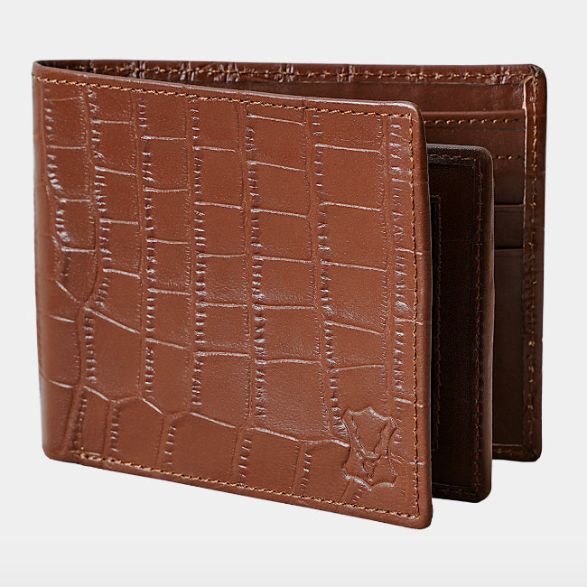 11 Card BillFold Wallet Croc Black/Orange