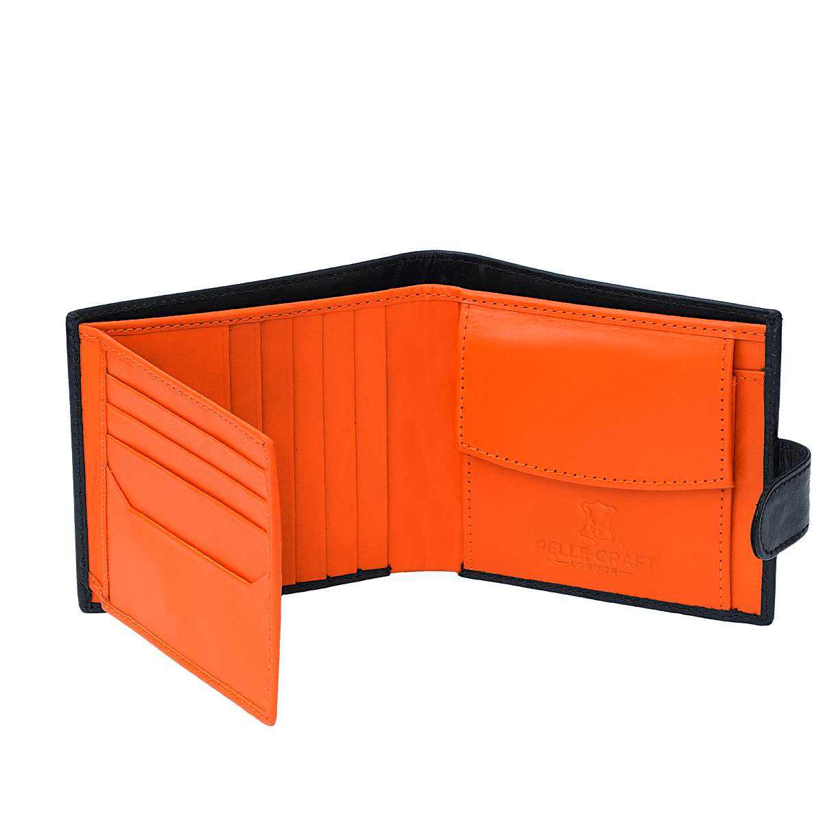 Bi Fold Coin Button Wallet with 13 c/c & Window