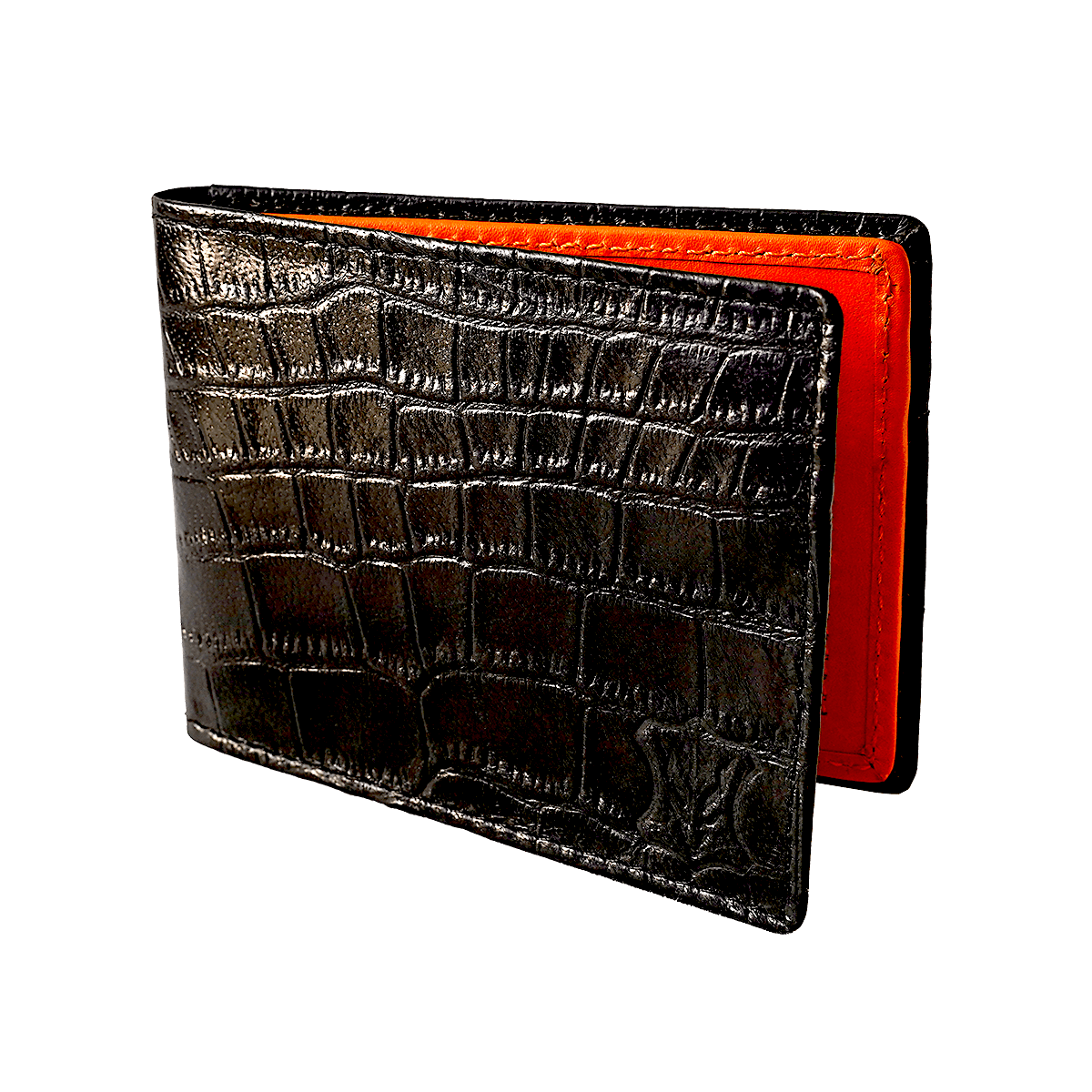 Bi Fold card holder croc pattern with 13 c/c