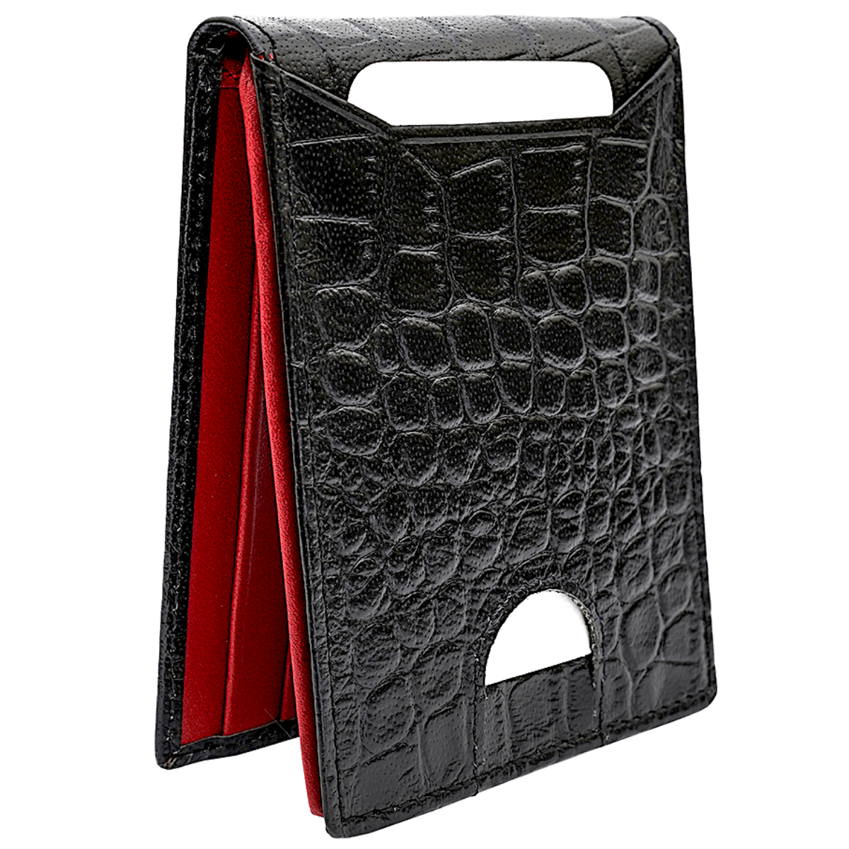 Bi Fold card holder croc pattern with 13 c/c