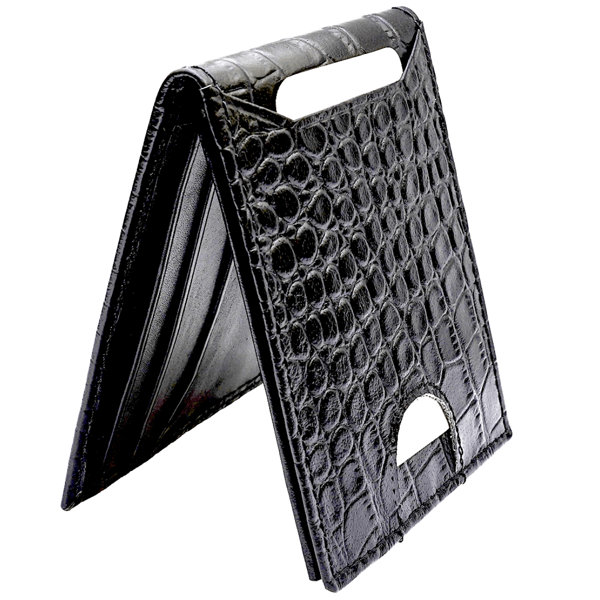 Bi Fold card holder croc pattern with 13 c/c